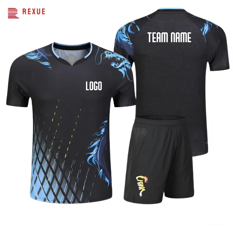 Baskı Badminton tenis erkek t- - Table Tennis Zhang Jike incelemesi ve fiyatı